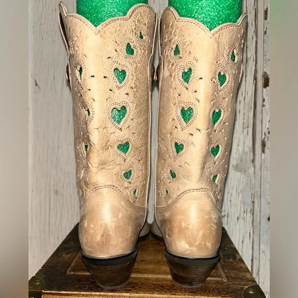 ♥️🌸Durango Crush Taupe Heartfelt Western Boho Boots🌸❤️ - Picture 4 of 6